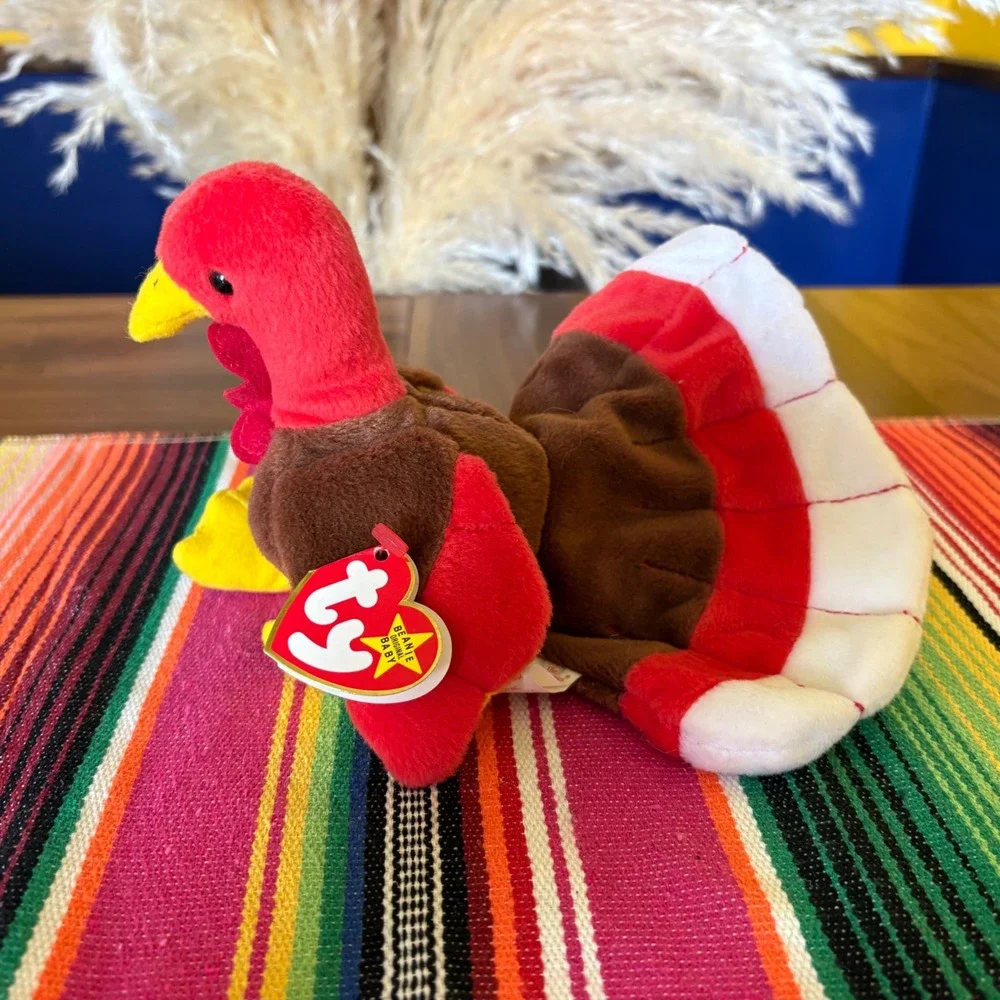 Ty Beanie Baby Gobbles the Turkey 1996 Vintage Plush Style 4034 with Tags